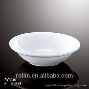 2015 Tazón de cerámica blanco vendedor caliente de la buena calidad